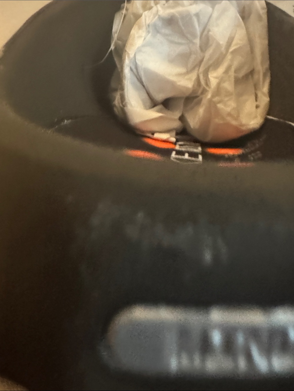 Nike Mind 001 Black Slide with White Swoosh and Orange Footbed Accents - Picture 5 of 5